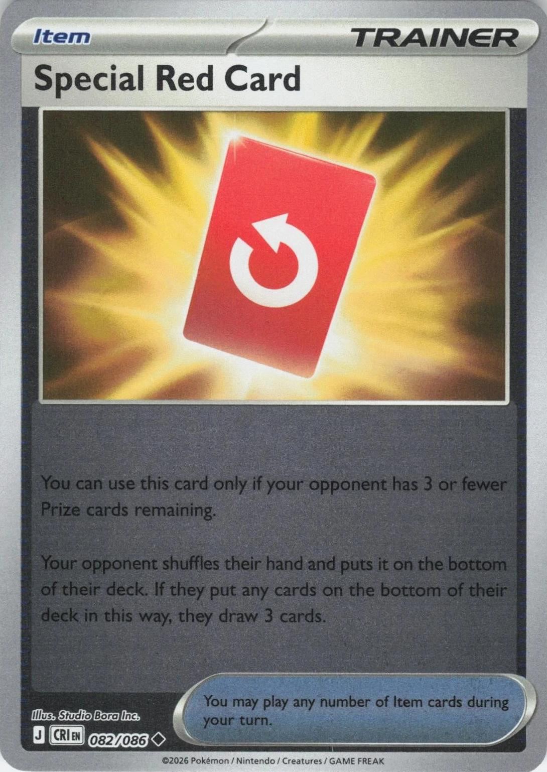 Chaos Rising Special Red Card #082/86 reverse holo